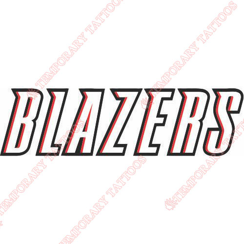 Portland Trail Blazers Customize Temporary Tattoos Stickers NO.1168